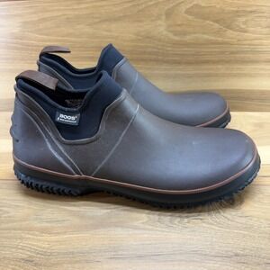 BOGS Urban Farmer Mens 12 Brown Waterproof Slip On Shoes